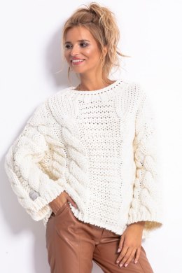 Sweter chunky knit z grubymi warkoczami