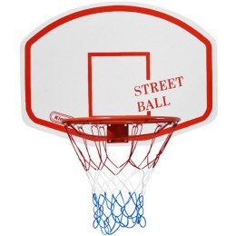 Tablica do koszykówki Kimet Street Ball+obręcz biało-czerwona N/A